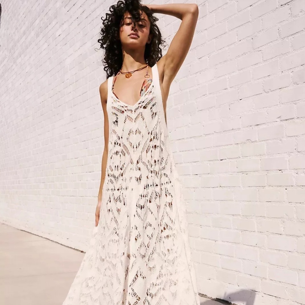 Free People X Beach Bianca Fauxchet Midi Dress SZ XS